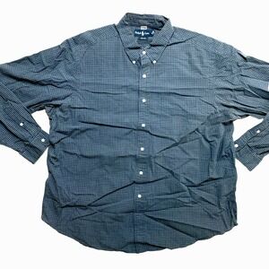 Ralph Lauren Shirt Mens 2XL Blue Classic Long Sleeve Button Down Gingham